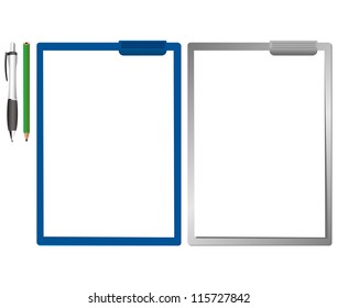 Blank clipboard isolated on white