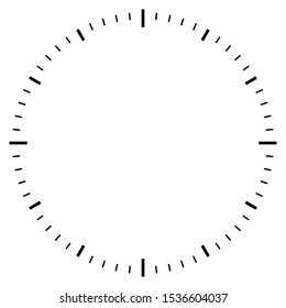 Blank Clock Dial Face Vector Illustration On White Background