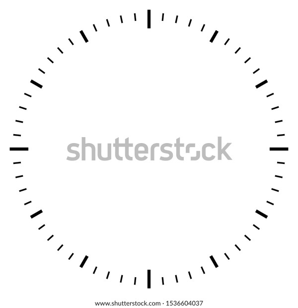 白色背景上的空白时钟表盘面矢量插图 库存矢量图（免版税）1536604037 | Shutterstock