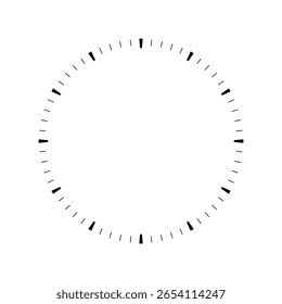 Blank clock face on clean white background