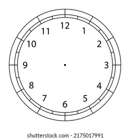 Blank Clock Face Template Clipart Image Stock Vector (Royalty Free ...