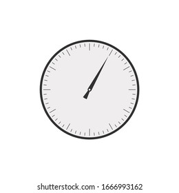 Blank clock face or timer. Stock Vector illustration isolated on white background.