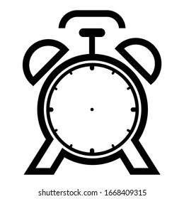 blank clock vector silhouette  isolated on white background