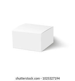 Cubierta de cartón cerrado con sombra suave. Caja cosmética. Vector.