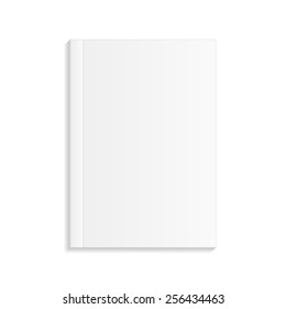 Blank Closed Magazine, Book, Booklet, Brochure. Illustration Isolated On White Background. Mock Up Template Ready For Your Design. Vector EPS10