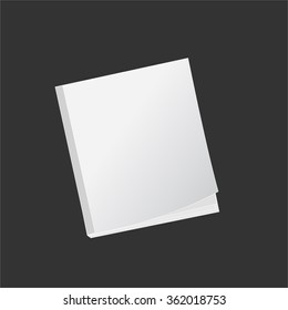 Blank Closed Magazine, Book, Booklet, Brochure on Dark Background. Ready For Your Design. 
