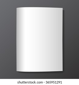 Blank closed magazine mockup template. Realistic vector EPS10 illustration.