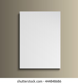 Blank closed magazine mockup template on gold background. Realistic vector EPS10 illustration.