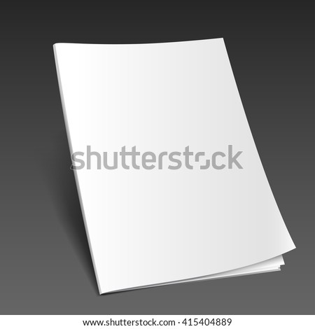blank closed magazine mockup template on stock vector royalty free