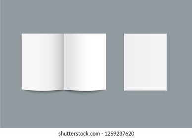  Blank closed magazine newspaper vector mockup magazine template vector. Open magazine. Brochure