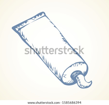 Blank closeup bath sun uv spf tan oil brush glue creme pack. Light label text space. Outline black hand drawn oral dent fluid drop craft logo pictogram emblem sign icon. Art doodle line cartoon style
