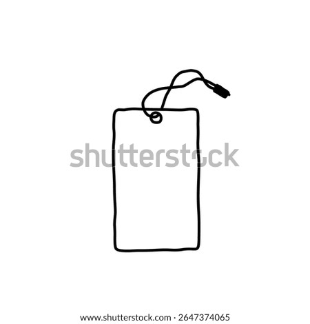 Blank clothing label logo icon sign Hand drawn sketch Doodle cartoon design Price tag gun barb fastener pin emblem Element for tagger Print for card cover educational banner factory poster booklet ad