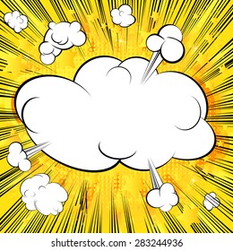 Blank Cloud Retro Style Comic Book Stock Vector (royalty Free 