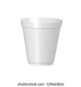 Blank coffee cup isolated on a white background. Takeaway  package. Vector illustration.