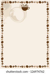 blank for coffee and tea menu