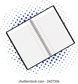 blank coil notebook illustration