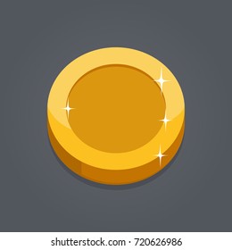 Blank Coin Illustration 2