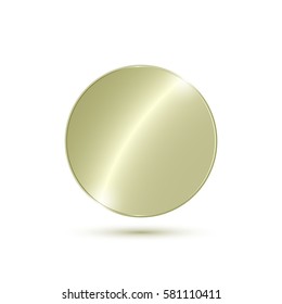  blank  coin on white background.