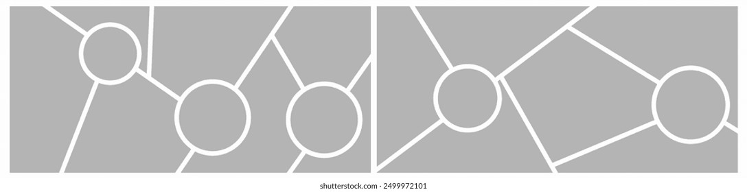 Blank collage frame template for photos and images