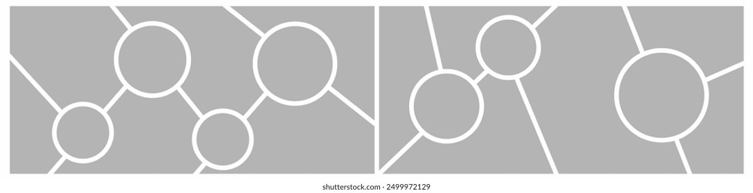 Blank collage frame template for photos and images