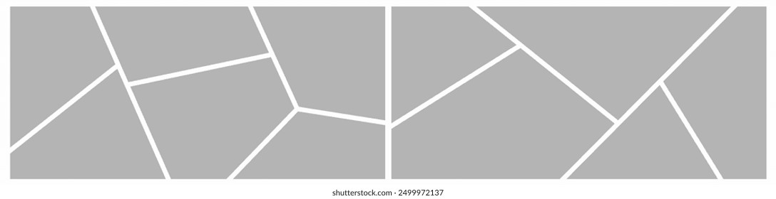 Blank collage frame template for photos and images