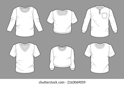 Blank Collared Shirt Mock Template Front Stock Vector (Royalty Free ...