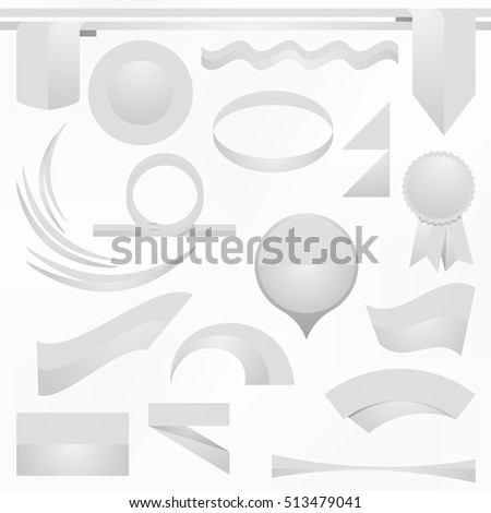 blank collection flag with different shape