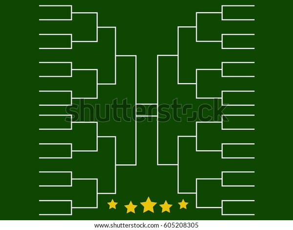 Blank College Basketball Tournament Bracketvector Illustration ...
