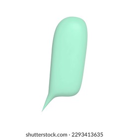 Blank color speech bubble vector illustration. 3d vector talking cloud. Speak bubble text, message box. Cute cartoon pin