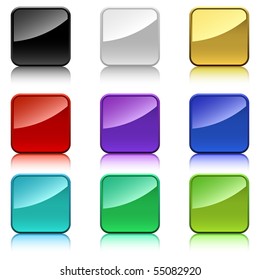 Blank color square buttons with rounded corners.