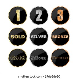 blank colored glossy serrated stickers