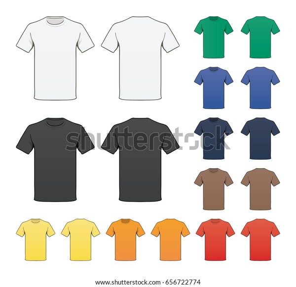 空白の色付きtシャツテンプレート のベクター画像素材 ロイヤリティフリー
