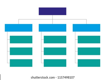 blank colorful boxed diagram vector graphic