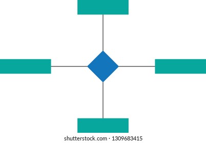 blank colorful boxed diagram vector graphic