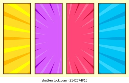 Blank colorful comic pop art background