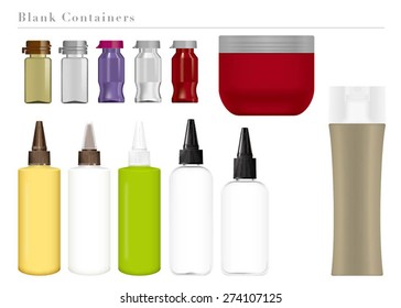 Blank Colorful Containers