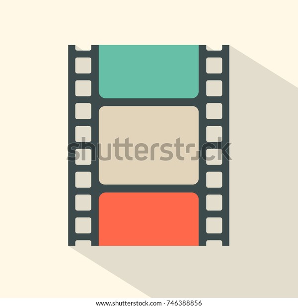 Blank Colorful Film Strip Vector Illustration Stock Vector (Royalty ...