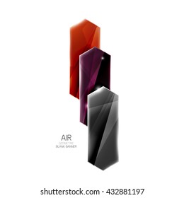 Blank colorful glossy arrow stripes for text. Vector universal presentation element or background template Blank colorful glossy arrow stripes for text. Vector universal presentation element or background template