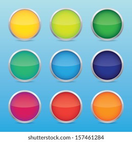 Blank Colorful Round Icons