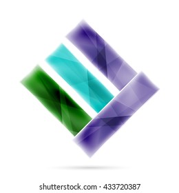 Blank colorful stripes. Business geometric style infographics background. Vector illustration