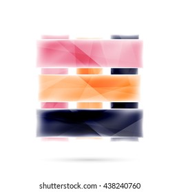 Blank colorful stripes. Business geometric style infographics background. Vector illustration