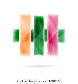 Blank colorful stripes. Business geometric style infographics background. Vector illustration