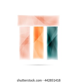 Blank colorful stripes. Business geometric style infographics background. Vector illustration