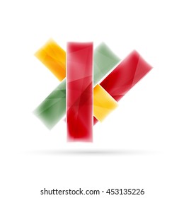 Blank colorful stripes. Business geometric style infographics background. Vector illustration