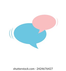 Leere farbige Sprechblasen-Symbole in einem trendigen flachen Stil. Vorlage für leeres Meldungsfeld. Chat-Symbol. Vektor-Logo isoliert auf weißem Hintergrund.