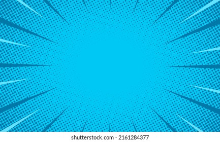 Blank Comic abstract blue background