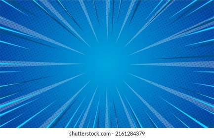 Blank Comic abstract blue background