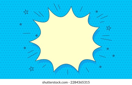 Blank comic blue background design