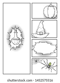 Blank Comic Book Halloween background