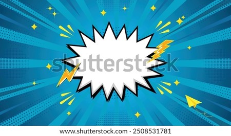 Blank comic books speech bubbles.Abstract background template.Comic background